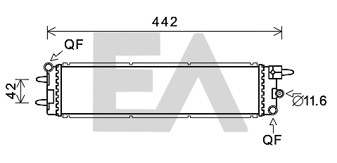 Radiator, engine cooling (31R55001)
