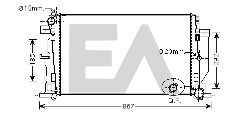 Radiator, engine cooling (31R77059)