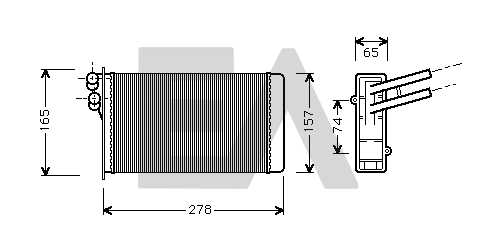 Heat Exchanger, interior heating (45C02003)