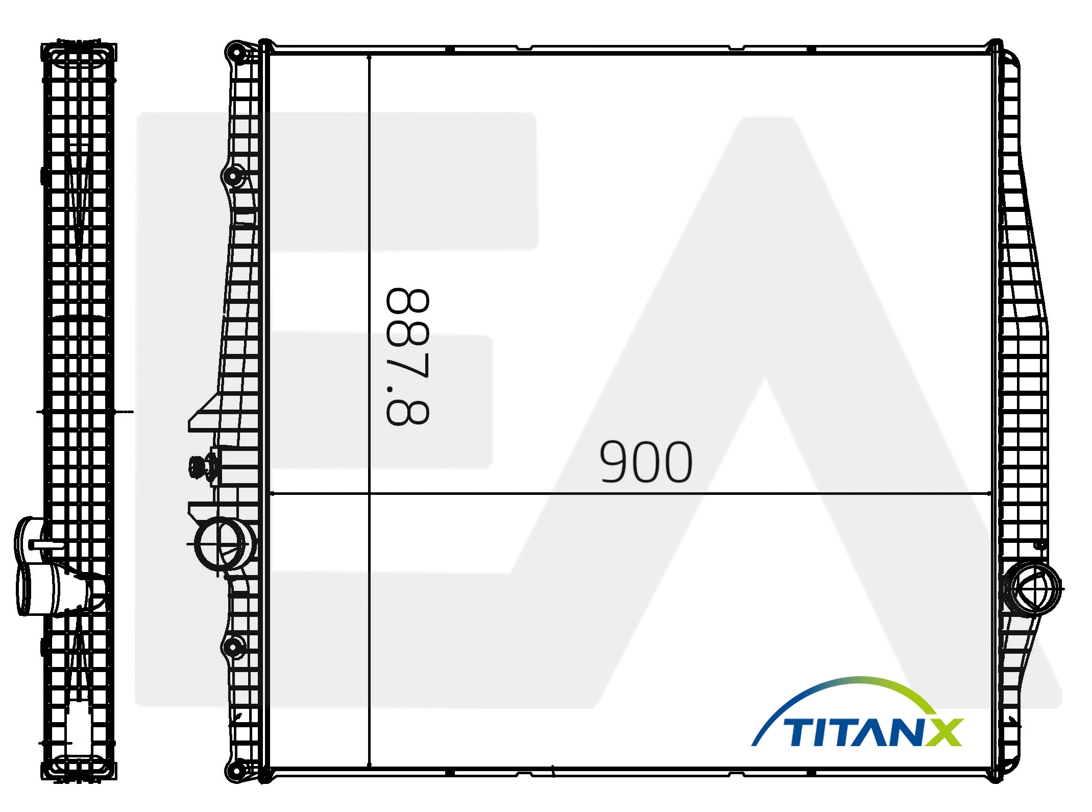 Radiator, engine cooling (31R76008T)
