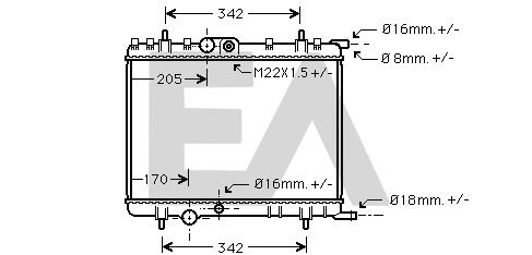 Radiator, engine cooling (31R55052)