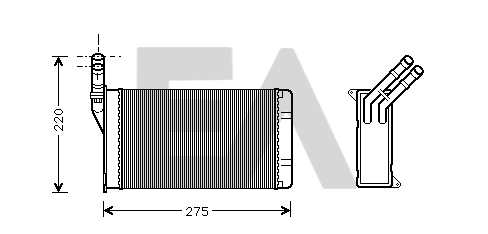 Heat Exchanger, interior heating (45C10006)