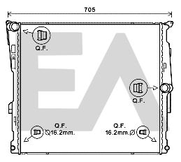 Radiator, engine cooling (31R07117)