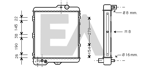 Radiator, engine cooling (31R02015)
