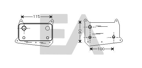 Oil Cooler, engine oil (37G50010)