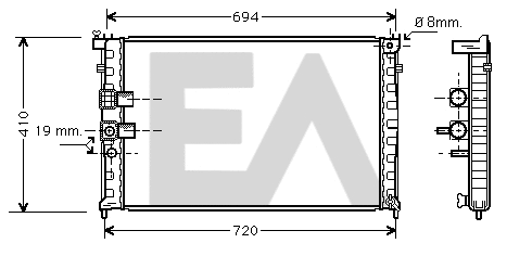 Radiator, engine cooling (31R55101)