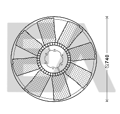 Fan Wheel, engine cooling (35C45A03)