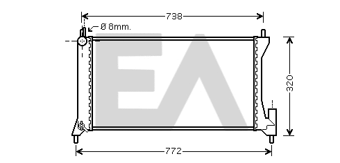 Radiator, engine cooling (31R54207)