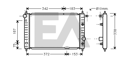 Radiator, engine cooling (31R20038)