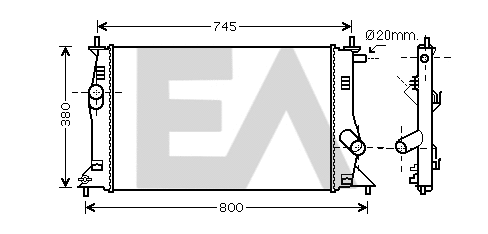 Radiator, engine cooling (31R52081)