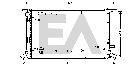 Radiator, engine cooling (31R02100)