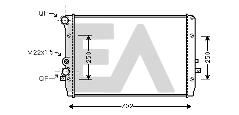 Radiator, engine cooling (31R77106)