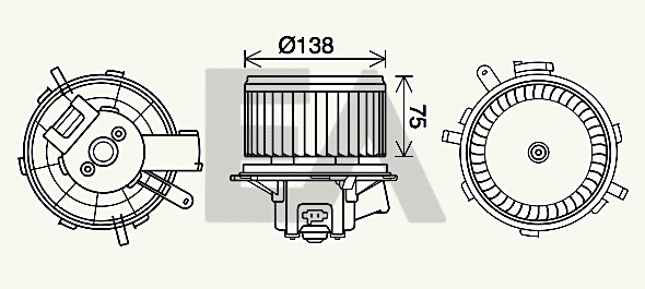 Electric Motor, interior blower (42A55019)