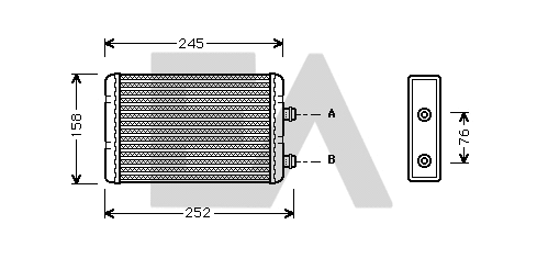 Heat Exchanger, interior heating (45C25018)