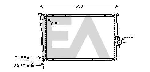 Radiator, engine cooling (31R07133)