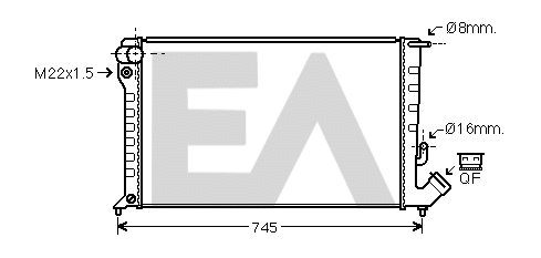 Radiator, engine cooling (31R10095)