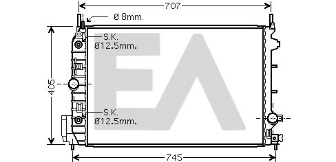 Radiator, engine cooling (31R54209)