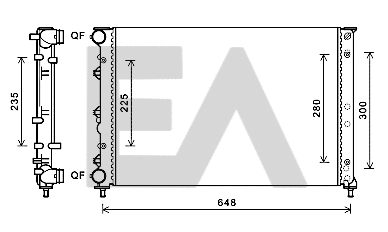 Radiator, engine cooling (31R03022)