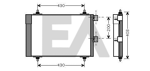Condenser, air conditioning (30C10022)