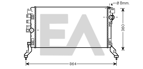 Radiator, engine cooling (31R60080)