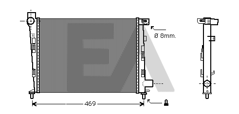 Radiator, engine cooling (31R50161)