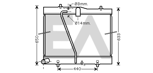 Radiator, engine cooling (31R71255)