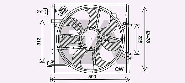 Fan, engine cooling (33V18035)