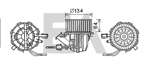 Electric Motor, interior blower (42A02008)