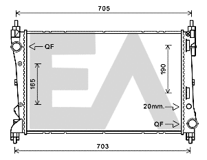 Radiator, engine cooling (31R25144)