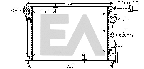 Radiator, engine cooling (31R50105)