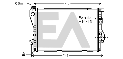 Radiator, engine cooling (31R07079)