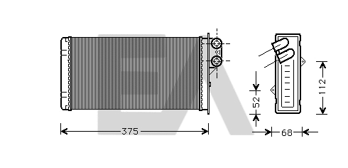 Heat Exchanger, interior heating (45C59001)