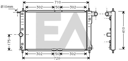 Radiator, engine cooling (31R20003)