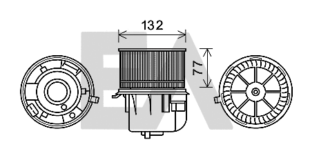 Electric Motor, interior blower (42A22007)