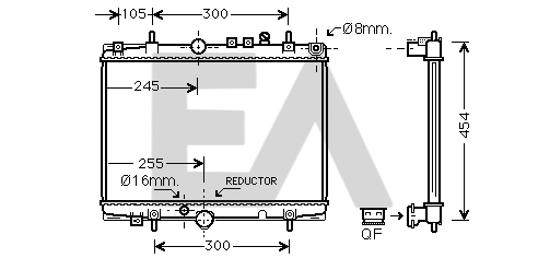 Radiator, engine cooling (31R55041)