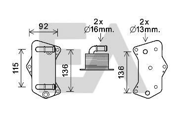 Oil Cooler, engine oil (37G77028)
