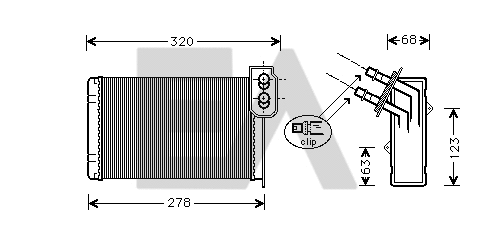 Heat Exchanger, interior heating (45C60023)