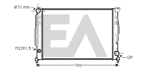 Radiator, engine cooling (31R02084)