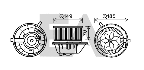Electric Motor, interior blower (42A77001)