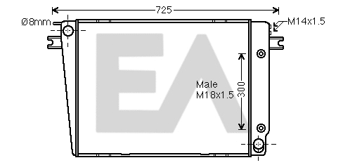 Radiator, engine cooling (31R07086)