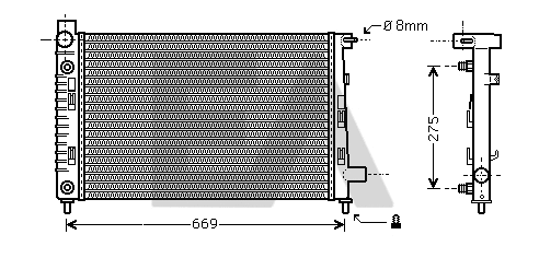 Radiator, engine cooling (31R50150)