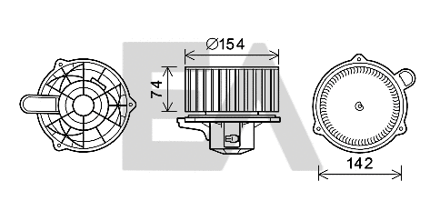 Electric Motor, interior blower (42A28002)