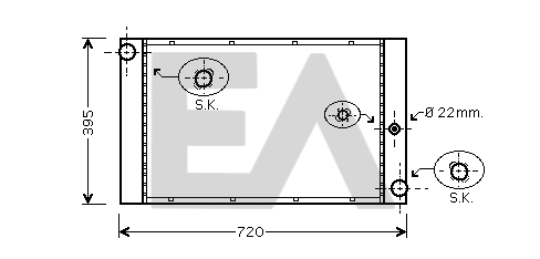 Radiator, engine cooling (31R07088)