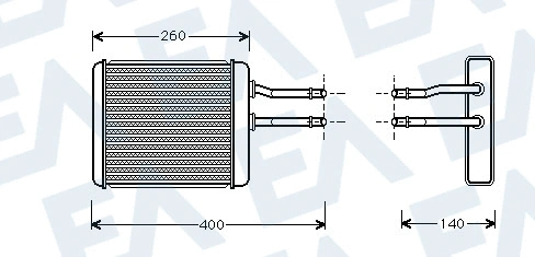 Heat Exchanger, interior heating (45C03004)
