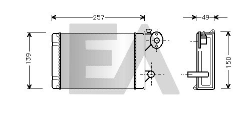 Heat Exchanger, interior heating (45C77002)