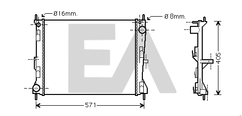 Radiator, engine cooling (31R18178)