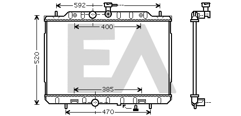 Radiator, engine cooling (31R18112)