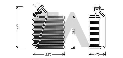 Evaporator, air conditioning (43B12004)