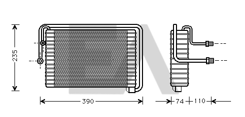 Evaporator, air conditioning (43B25001)