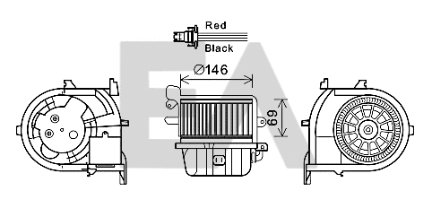 Electric Motor, interior blower (42A60018)